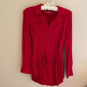 Red Maternity Blouse